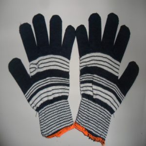 Găng tay poly thời trang đen trắng 50g GT615-13