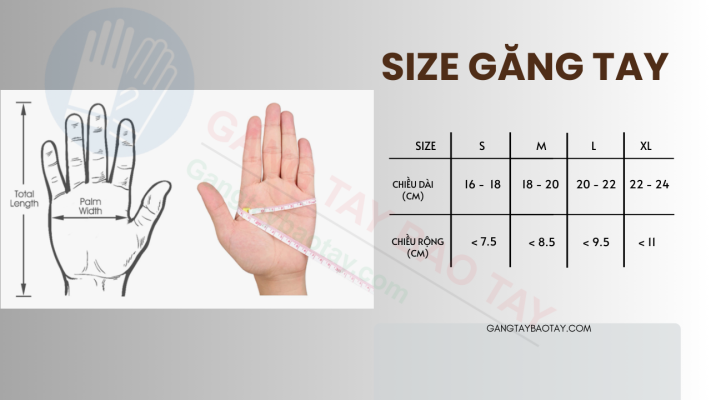 Size Găng Tay